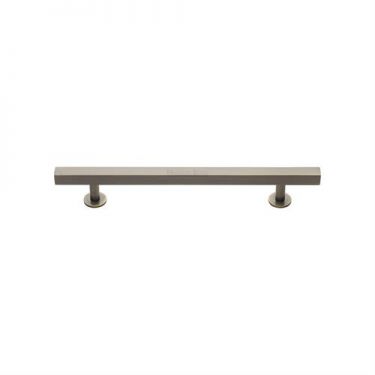 Click Here To Enlarge This Photo Of C4760 160-AT Heritage Brass Cabinet Pull Square Design with Footings 160mm ctc Antique Brass Finish