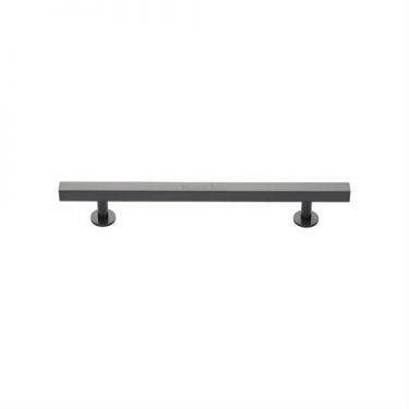 Click Here To Enlarge This Photo Of C4760 160-MB Heritage Brass Cabinet Pull Square Design with Footings 160mm ctc Matt Bronze Finish