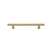 C4760 160-SB Heritage Brass Cabinet Pull Square Design with Footings 160mm ctc Satin Brass Finish