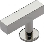 C4760 44-PNF Heritage Brass Cabinet Knob Offset Square Design 44mm Polished Nickel Finish