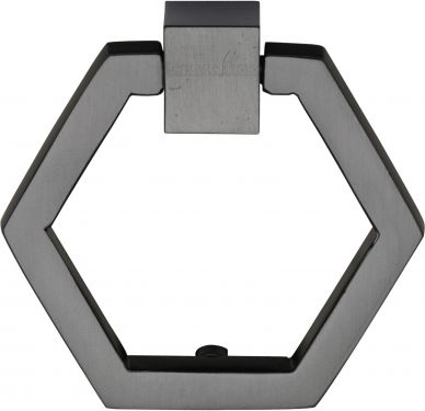 Click Here To Enlarge This Photo Of C6334-MB Heritage Brass Cabinet Drop Pull Hexagon Design 51mm Matt Bronze Finish