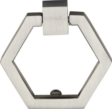 Click Here To Enlarge This Photo Of C6334-SN Heritage Brass Cabinet Drop Pull Hexagon Design 51mm Satin Nickel Finish