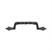 FB370 203 M.Marcus Black Iron Rustic Cabinet Pull Twist Design 203mm ctc