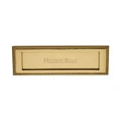 G220-10-PB Heritage Brass Georgian Rope Letterplate 10" x 3" Polished Brass Finish