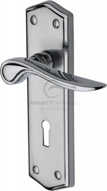 Click Here To Enlarge This Photo Of PR2400-AP M.Marcus Project Hardware Door Handle Lever Lock Chester Design Apollo Finish
