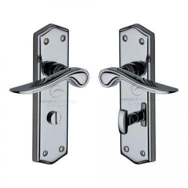 Click Here To Enlarge This Photo Of PR2430-PC M.Marcus Project Hardware Door Handle Bathroom Set Chester Design Polished Chrome Finish
