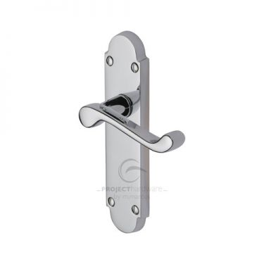 Click Here To Enlarge This Photo Of PR510-PC M.Marcus Project Hardware Door Handle Lever Latch Milton Design Polished Chrome Finish