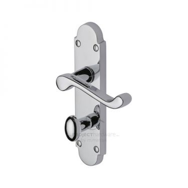 Click Here To Enlarge This Photo Of PR520-PC M.Marcus Project Hardware Door Handle For Bathroom Milton Design Polished Chrome Finish