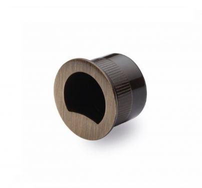 Click Here To Enlarge This Photo Of RD373-AT M.Marcus Sliding Door Finger Pull Antique Brass