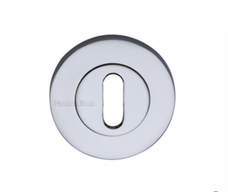 Click Here To Enlarge This Photo Of RS2000-PC Heritage Brass Key Escutcheon Polished Chrome Finish