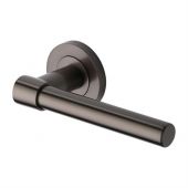 RS2017-MB Heritage Brass Door Handle Lever on Rose Phoenix Design Matt Bronze Finish