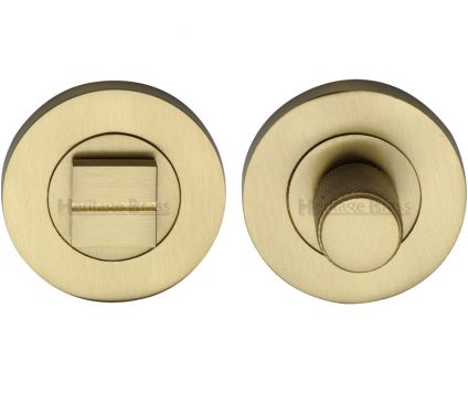 Click Here To Enlarge This Photo Of RS2030K-SB Heritage Brass Thumbturn & Emergency Release Satin Brass Finish
