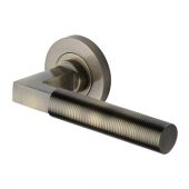 RS2261-AT Heritage Brass Door Handle Lever on Rose Spectral Design Antique Brass Finish