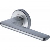 SC-5352-SC M.Marcus Sorrento Door Handle Lever Latch on Round Rose Trino Design Satin Chrome Finish