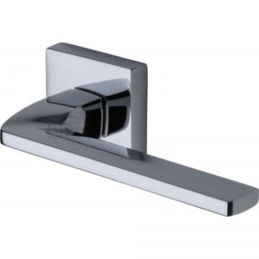 Click Here To Enlarge This Photo Of SC-CSQ5062-PC M.Marcus Sorrento Door Handle Lever Latch on Square Rose Indigo Design Polished Chrome Finish