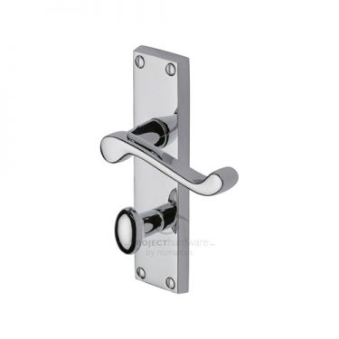 Click Here To Enlarge This Photo Of PR620-PC M.Marcus Project Hardware Door Handle For Bathroom Malvern Design Polished Chrome Finish