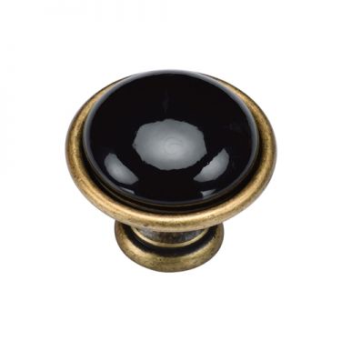 Click Here To Enlarge This Photo Of TK4316-035-DBS M.Marcus Dome Cabinet Knob 35mm Distressed Brass on Zinc Finish
