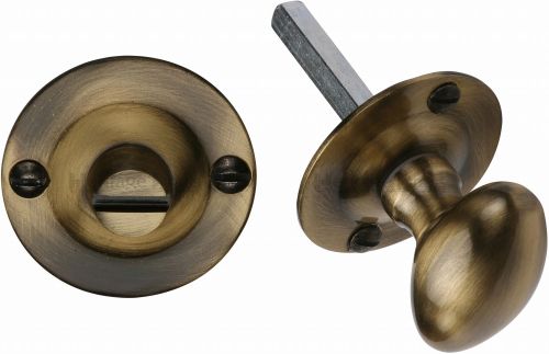 Click Here To Enlarge This Photo Of BT15-AT Heritage Brass Oval Turn with Release Antique Brass Finish