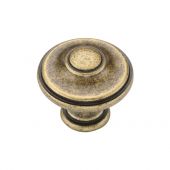 TK4408-030-DBS M.Marcus Domed Round Knob 30mm Distressed Brass on Zinc Finish