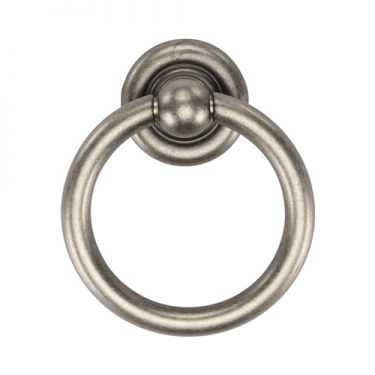 Click Here To Enlarge This Photo Of TK9213-042-DPW M.Marcus Classic Round Drop Pull 42mm Distressed Pewter on Zinc Finish