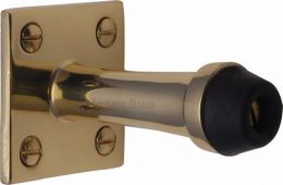 V1190 76-PB Heritage Brass Wall Mounted Door Stop 76mm Polished Brass Finish