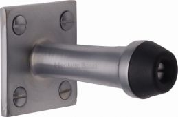 V1190 76-SC Heritage Brass Wall Mounted Door Stop 76mm Satin Chrome Finish