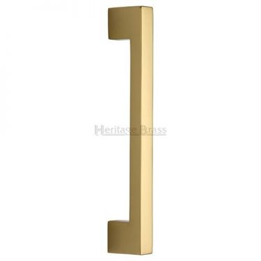 Click Here To Enlarge This Photo Of V1390 457-PB Heritage Brass Door Pull Handle Urban Design 457mm Polished Brass Finish