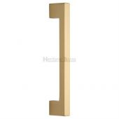 V1390 457-SB Heritage Brass Door Pull Handle Urban Design 457mm Satin Brass Finish