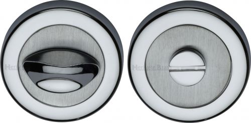 Click Here To Enlarge This Photo Of V4043-AP Heritage Brass Thumbturn & Emergency Release Antique Finish