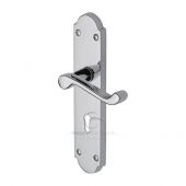 PR7082-PC M.Marcus Project Hardware Door Handle Lever Lock Kensington Design Polished Chrome Finish
