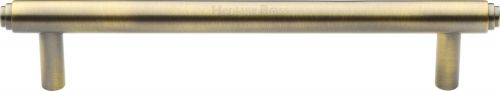 Click Here To Enlarge This Photo Of V4410 128-AT Heritage Brass Cabinet Pull Stepped Design 128mm ctc Antique Brass Finish
