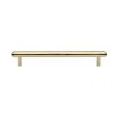 V4410 160-PB Heritage Brass Cabinet Pull Stepped Design 160mm ctc Polished Brass Finish