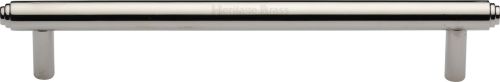 Click Here To Enlarge This Photo Of V4410 160-PNF Heritage Brass Cabinet Pull Stepped Design 160mm ctc Polished Nickel Finish