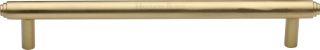 V4410 160-SB Heritage Brass Cabinet Pull Stepped Design 160mm ctc Satin Brass Finish