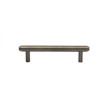 Click Here To Enlarge This Photo Of V4410 96-AT Heritage Brass Cabinet Pull Stepped Design 96mm ctc Antique Brass Finish
