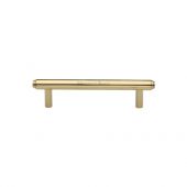 V4410 96-PB Heritage Brass Cabinet Pull Stepped Design 96mm ctc Polished Brass Finish