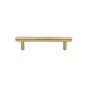 V4410 96-SB Heritage Brass Cabinet Pull Stepped Design 96mm ctc Satin Brass Finish