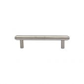 V4410 96-SN Heritage Brass Cabinet Pull Stepped Design 96mm ctc Satin Nickel Finish