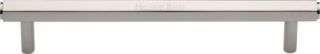 V4422 128-PNF Heritage Brass Cabinet Pull Hexagon Design 128mm ctc Polished Nickel Finish