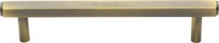V4422 160-AT Heritage Brass Cabinet Pull Hexagon Design 160mm ctc Antique Brass Finish