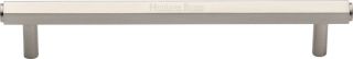 V4422 160-SN Heritage Brass Cabinet Pull Hexagon Design 160mm ctc Satin Nickel Finish