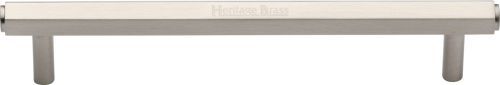 Click Here To Enlarge This Photo Of V4422 96-SN Heritage Brass Cabinet Pull Hexagon Design 96mm ctc Satin Nickel Finish