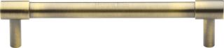 V4434 128-AT Heritage Brass Cabinet Pull Phoenix Design 128mm ctc Antique Brass Finish