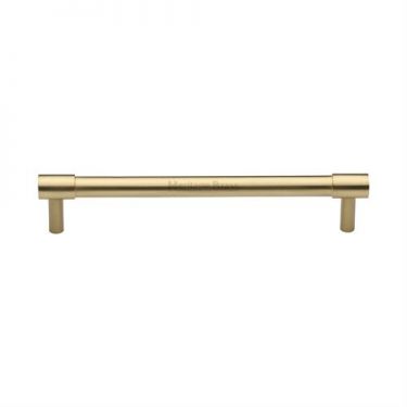 Click Here To Enlarge This Photo Of V4434 128-SB Heritage Brass Cabinet Pull Phoenix Design 128mm ctc Satin Brass Finish