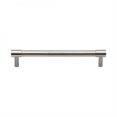 Click Here To Enlarge This Photo Of V4434 128-SN Heritage Brass Cabinet Pull Phoenix Design 128mm ctc Satin Nickel Finish