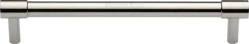 Click Here To Enlarge This Photo Of V4434 160-PNF Heritage Brass Cabinet Pull Phoenix Design 160mm ctc Polished Nickel Finish