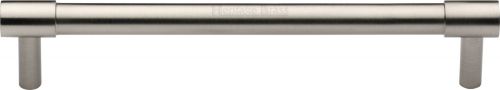 Click Here To Enlarge This Photo Of V4434 160-SN Heritage Brass Cabinet Pull Phoenix Design 160mm ctc Satin Nickel Finish