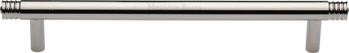 Click Here To Enlarge This Photo Of V4446 160-PNF Heritage Brass Cabinet Pull Contour Design 160mm ctc Polished Nickel Finish