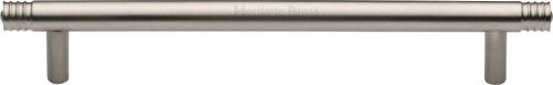 Click Here To Enlarge This Photo Of V4446 160-SN Heritage Brass Cabinet Pull Contour Design 160mm ctc Satin Nickel Finish