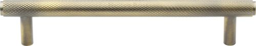 Click Here To Enlarge This Photo Of V4458 128-AT Heritage Brass Cabinet Pull Complete Knurl Design 128mm ctc Antique Brass Finish